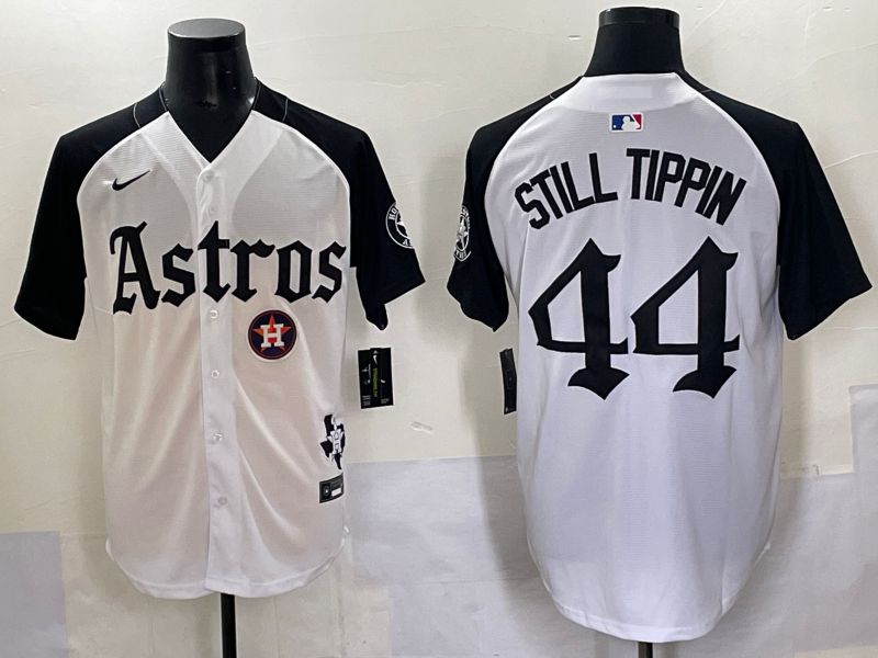 Men 2025 Houston Astros 44 Still Tippin White Black Five generations Joint Name Nike MLB Jersey style 10